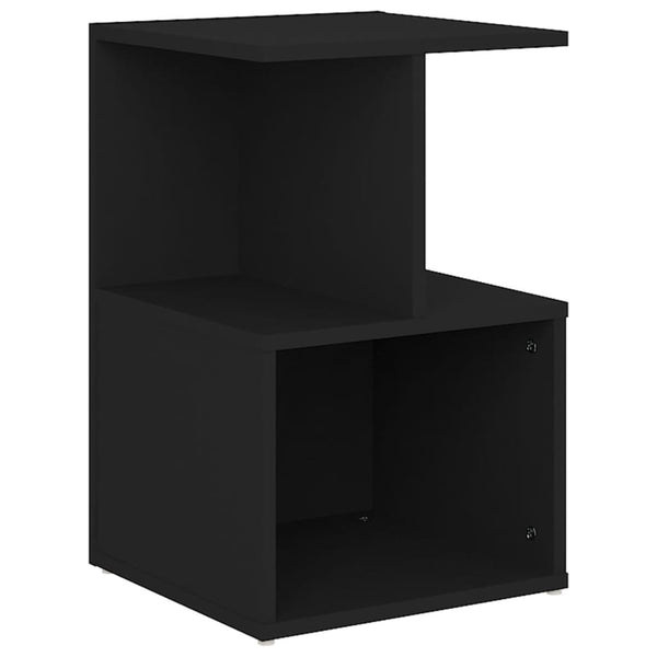 vidaXL Nightstand Black 35x35x55 cm Engineered Wood