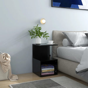 vidaXL Bedside Tables 2 pcs. Black 35x35x55 cm Engineered Wood