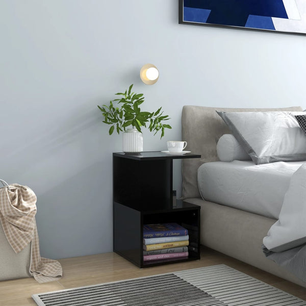 vidaXL Bedside Tables 2 pcs. Black 35x35x55 cm Engineered Wood