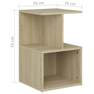 vidaXL Bedside Cabinet Sonoma Oak 35x35x55 cm Engineered Wood