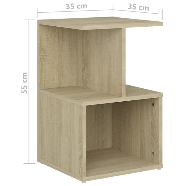 vidaXL Bedside Cabinets 2 pcs Sonoma Oak 35x35x55 cm Engineered Wood