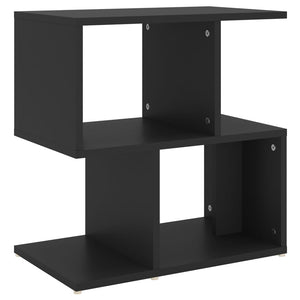 vidaXL Nightstand Black 50x30x51.5 cm Engineered Wood
