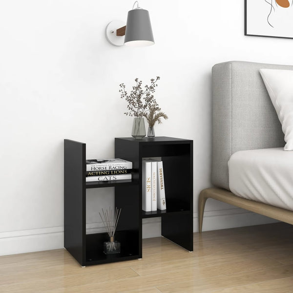vidaXL Nightstand Black 50x30x51.5 cm Engineered Wood