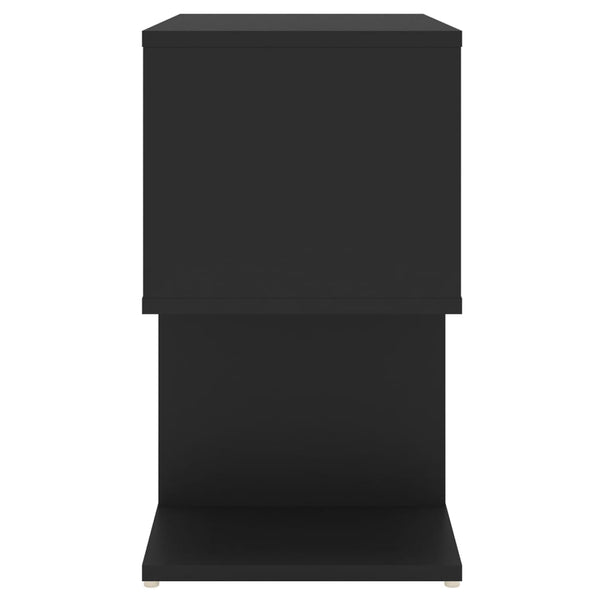 vidaXL Nightstand Black 50x30x51.5 cm Engineered Wood