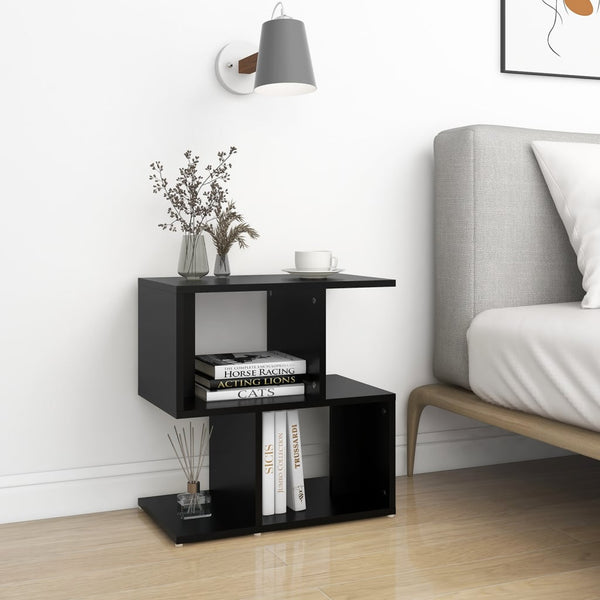 vidaXL Nightstand Black 50x30x51.5 cm Engineered Wood