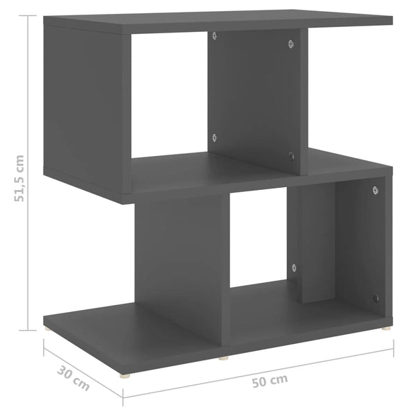 vidaXL Nightstands 2 pcs. Gray 50x30x51.5 cm Engineered Wood