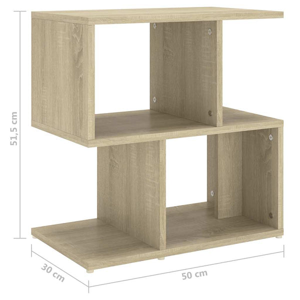 vidaXL Nightstand Sonoma Oak 50x30x51.5 cm Engineered Wood