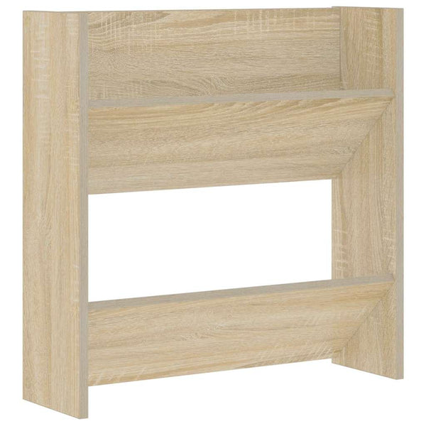 vidaXL Wall-Mounted Shoe Cabinet Sonoma Oak 60x18x60 cm Engineered Wood