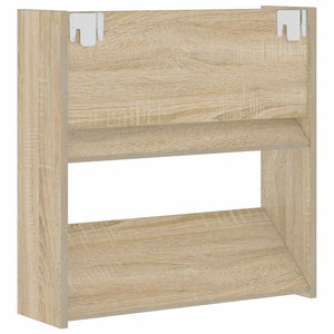 vidaXL Wall-Mounted Shoe Cabinet Sonoma Oak 60x18x60 cm Engineered Wood
