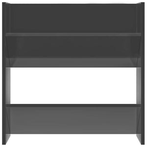 vidaXL Wall-Mounted Shoe Cabinets 2 pcs High Gloss Grey 60x18x60cm