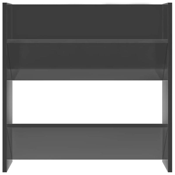 vidaXL Wall-Mounted Shoe Cabinets 2 pcs High Gloss Grey 60x18x60cm