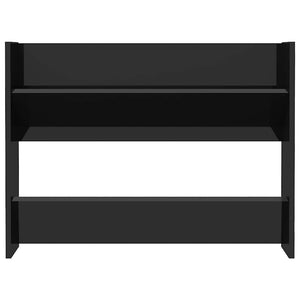vidaXL Wall-Mounted Shoe Cabinets 2 pcs High Gloss Black 80x18x60cm
