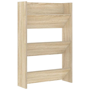 vidaXL Wall-Mounted Shoe Cabinet Sonoma Oak 60x18x90 cm Engineered Wood