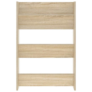 vidaXL Wall-Mounted Shoe Cabinet Sonoma Oak 60x18x90 cm Engineered Wood