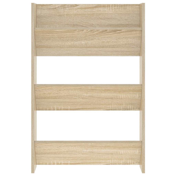 vidaXL Wall-Mounted Shoe Cabinet Sonoma Oak 60x18x90 cm Engineered Wood