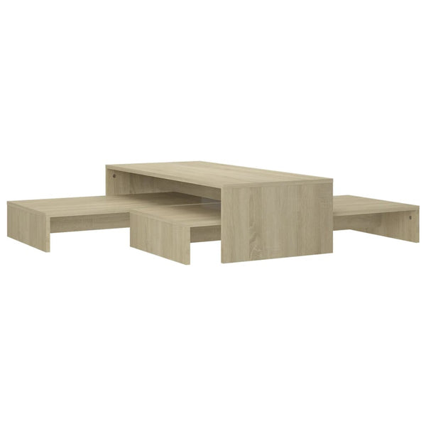 vidaXL Nesting Table Set Sonoma Oak 100x100x26.5 cm Engineered Wood