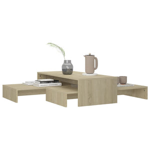 vidaXL Nesting Table Set Sonoma Oak 100x100x26.5 cm Engineered Wood