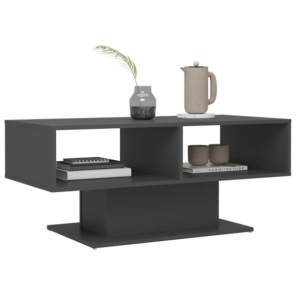 vidaXL Coffee Table Grey 103.5x50x44.5 cm Engineered Wood