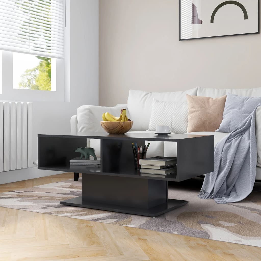 vidaXL Coffee Table Grey 103.5x50x44.5 cm Engineered Wood