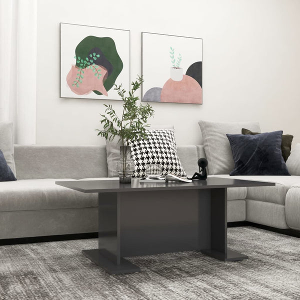 vidaXL Coffee Table Grey 103.5x60x40 cm Engineered Wood