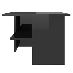 vidaXL Coffee Table High Gloss Black 90x60x46.5 cm Engineered Wood