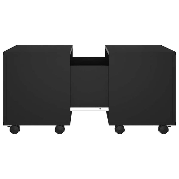 vidaXL Coffee Table Black 60x60x38 cm Engineered Wood