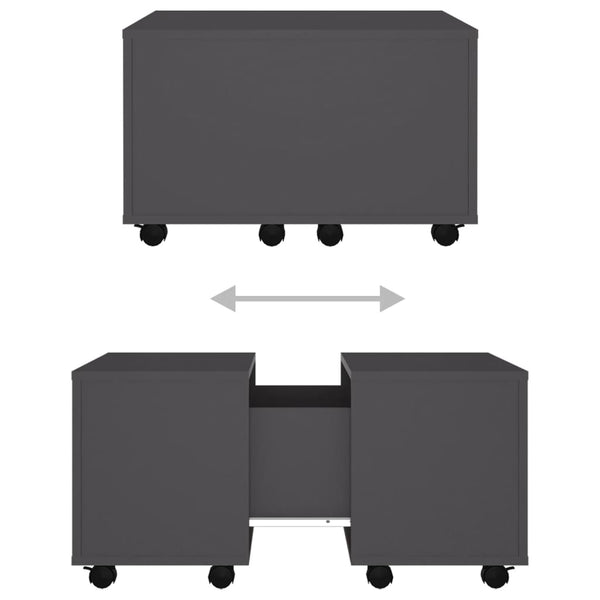 vidaXL Coffee Table Grey 60x60x38 cm Engineered Wood