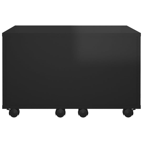 vidaXL Coffee Table High Gloss Black 60x60x38 cm Engineered Wood