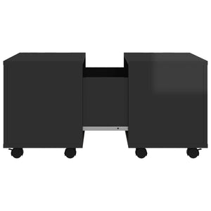 vidaXL Coffee Table High Gloss Black 60x60x38 cm Engineered Wood