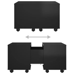 vidaXL Coffee Table High Gloss Black 60x60x38 cm Engineered Wood