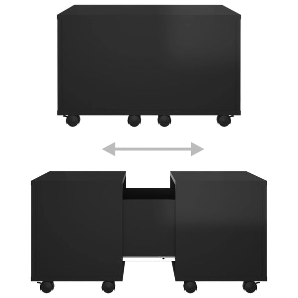 vidaXL Coffee Table High Gloss Black 60x60x38 cm Engineered Wood