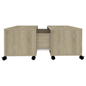 vidaXL Coffee Table Sonoma Oak 75x75x38 cm Engineered Wood