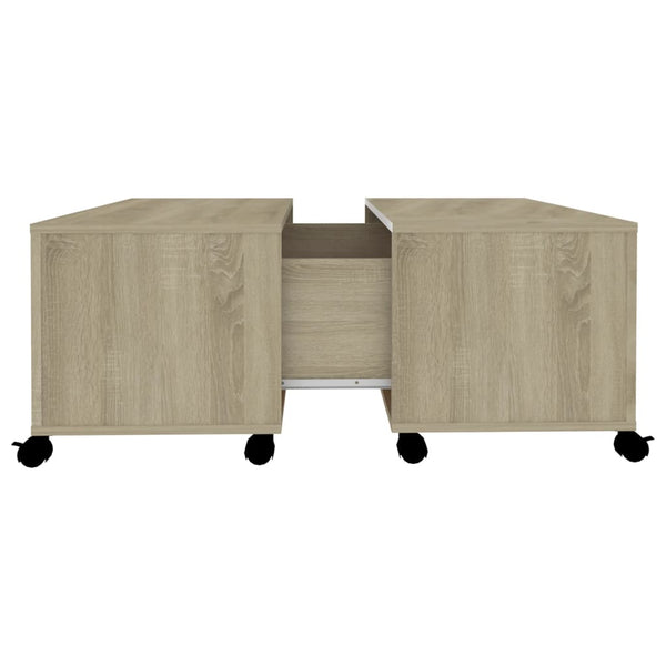 vidaXL Coffee Table Sonoma Oak 75x75x38 cm Engineered Wood