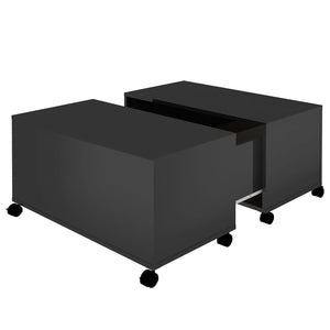 Couchtisch Hochglanz Schwarz 75x75 cm