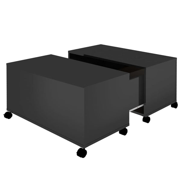 Couchtisch Hochglanz Schwarz 75x75 cm