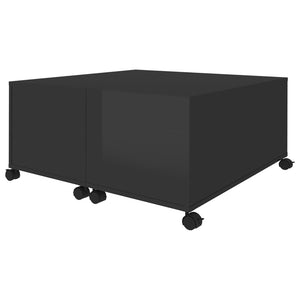 Couchtisch Hochglanz Schwarz 75x75 cm