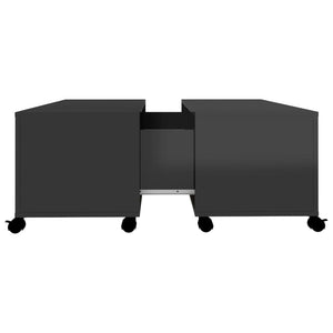 Couchtisch Hochglanz Schwarz 75x75 cm