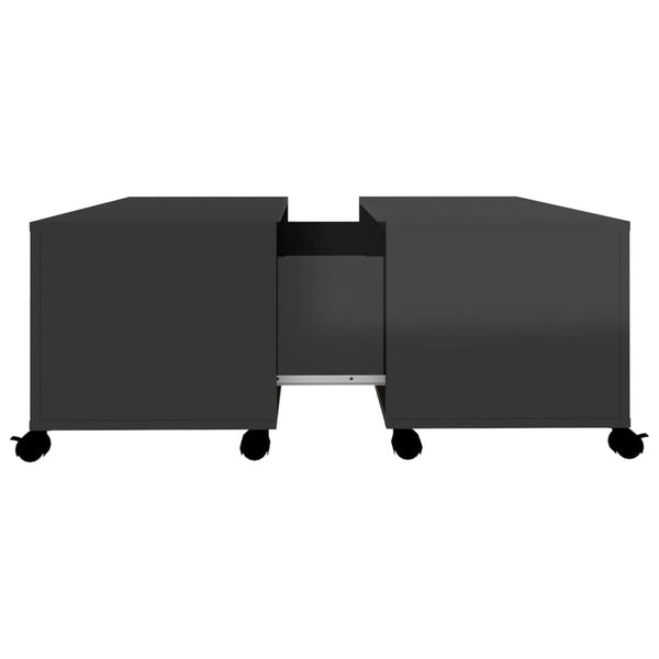 Couchtisch Hochglanz Schwarz 75x75 cm