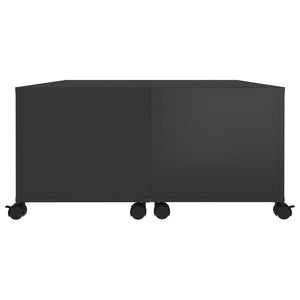 Couchtisch Hochglanz Schwarz 75x75 cm
