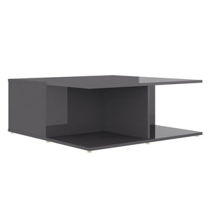 Couchtisch Hochglanz Grau 80x80 cm