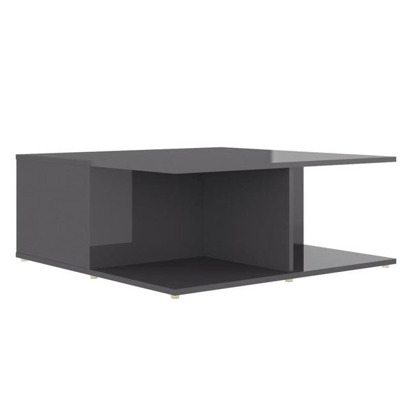 Couchtisch Hochglanz Grau 80x80 cm