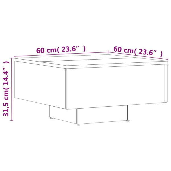 Weißer Couchtisch 60x60 cm