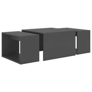 3er Satztisch Set Grau