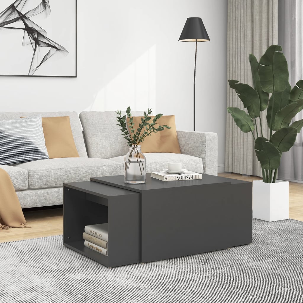 3er Satztisch Set Grau