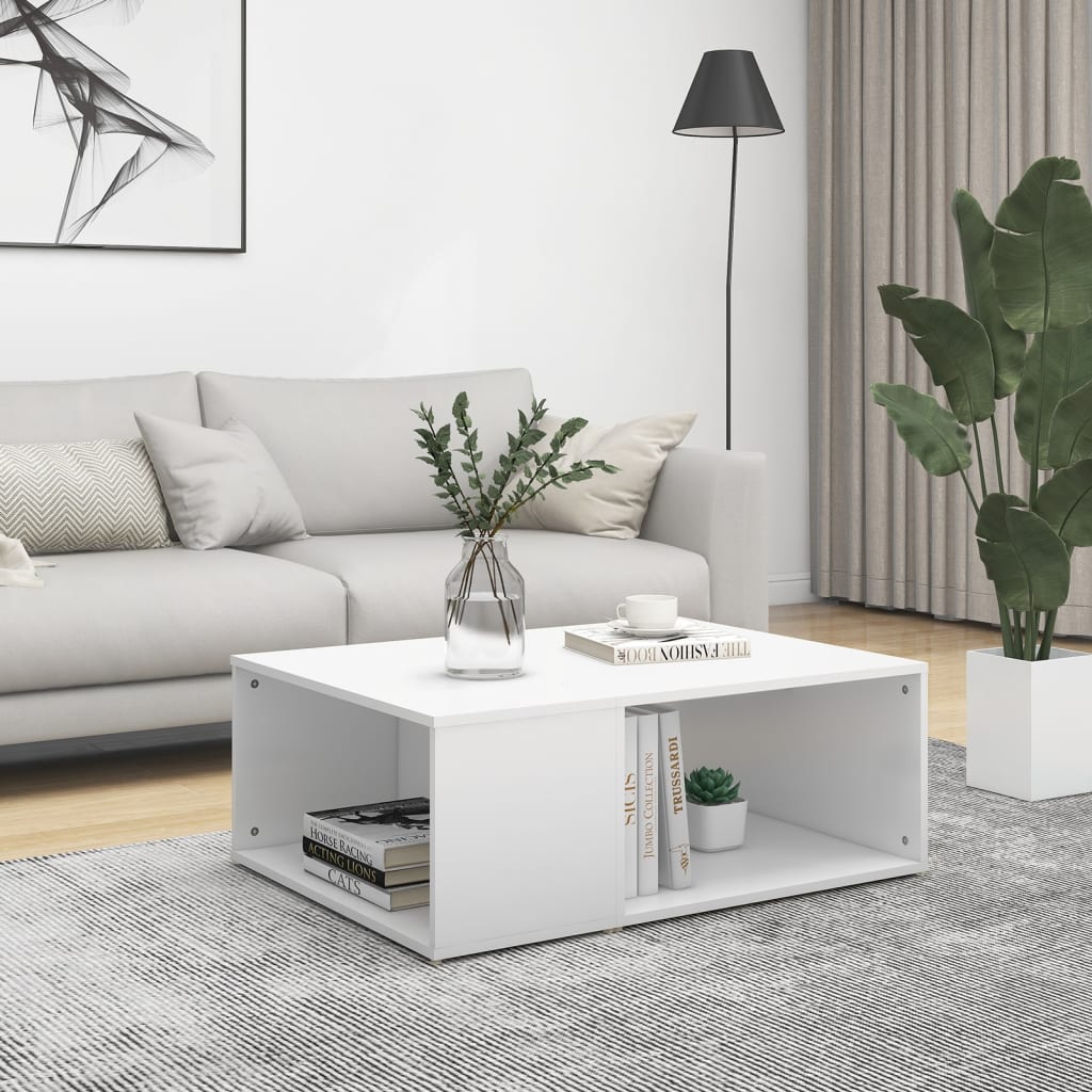 Weißer Couchtisch 90x67 cm