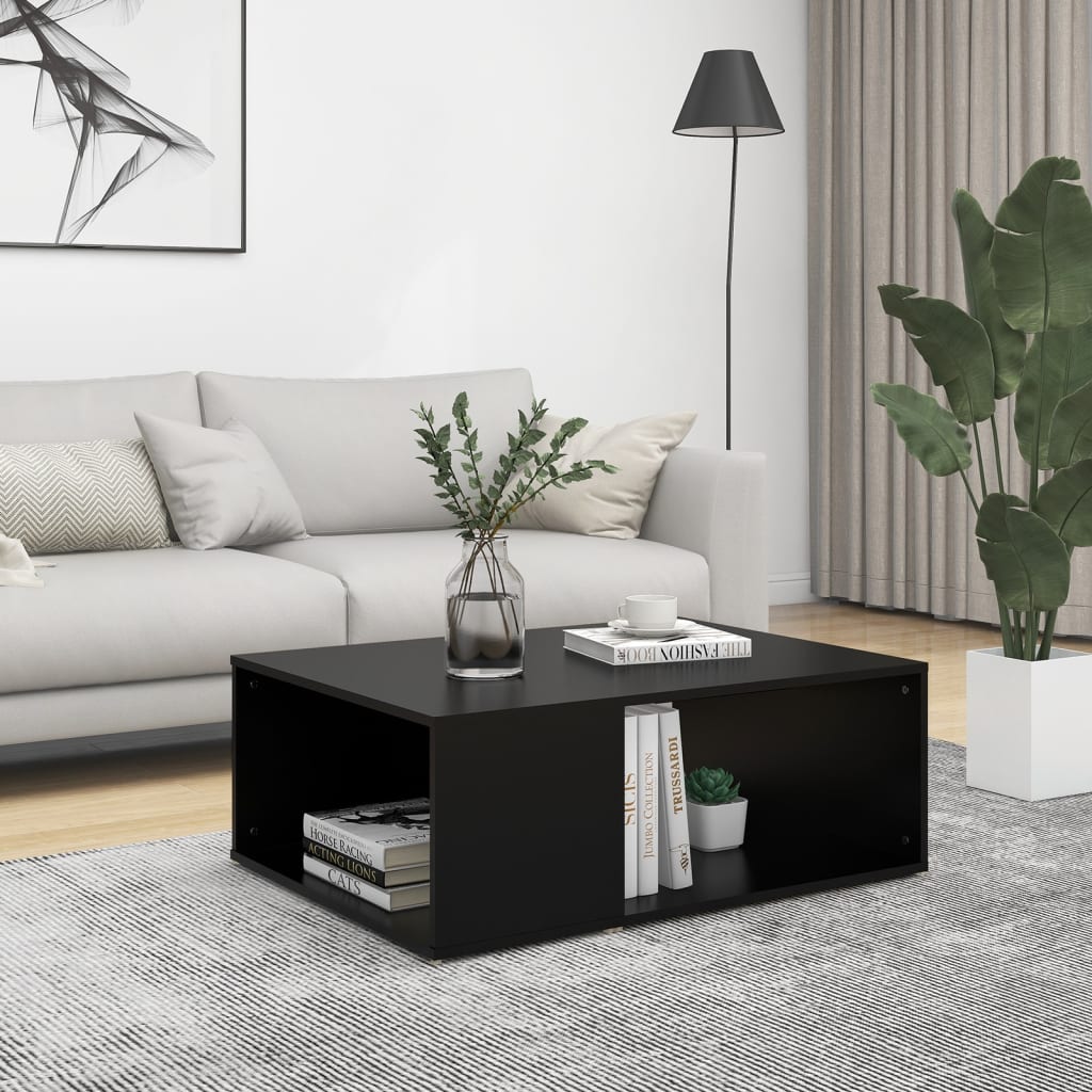 Schwarzer Couchtisch 90x67 cm