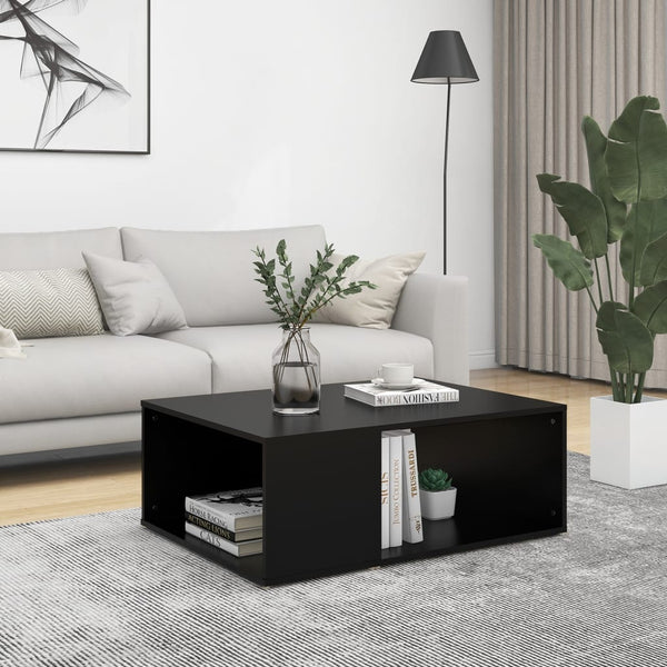 Schwarzer Couchtisch 90x67 cm