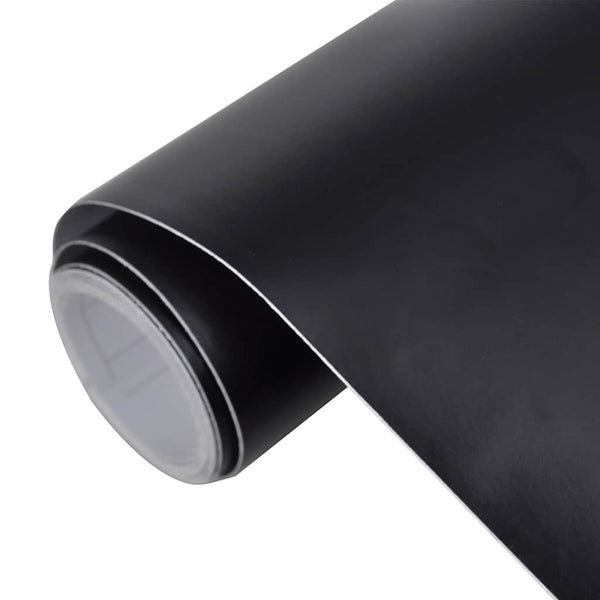 vidaXL Car Wrap Film Matte Black 100x150 cm