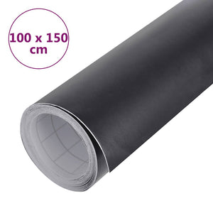 vidaXL Car Wrap Film Matte Black 100x150 cm