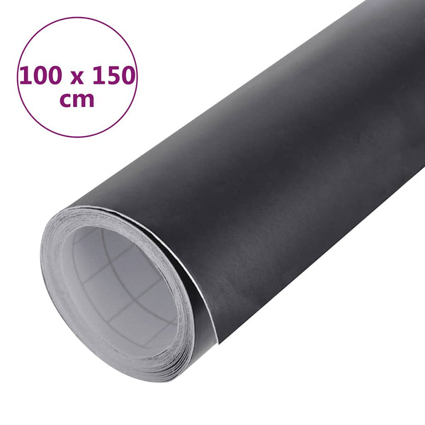 vidaXL Car Wrap Film Matte Black 100x150 cm